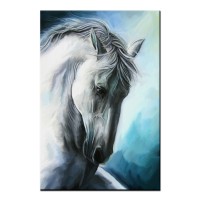 Framed Canvas Prints Living Room White Horse Wall Art Canvas Oil Painting Print 7600244780367  253315066385